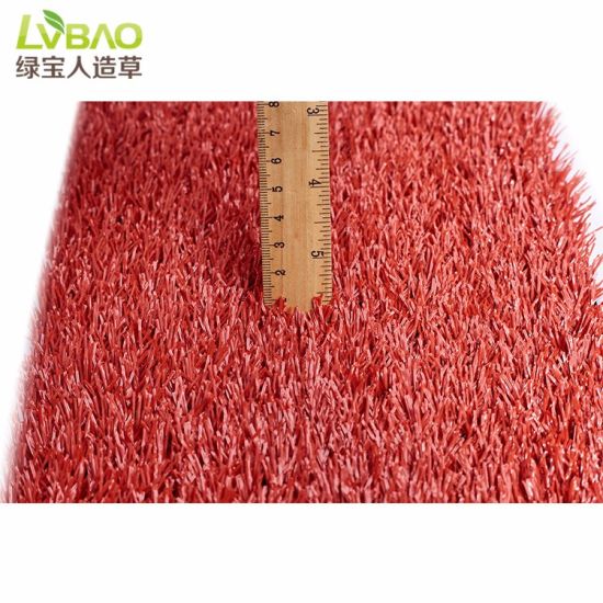 Red Grass 10mm Tennis Sport Artificial Grass with SGS