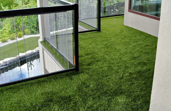 W-Shape Landscape Artificial Grass for Home Decoration 35mm Garden Grass