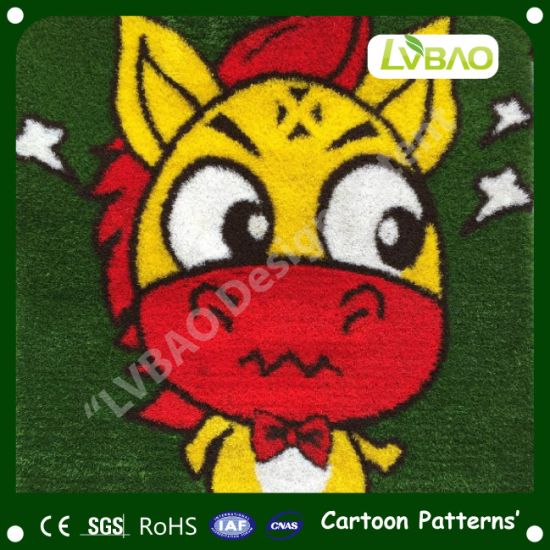 Synthetic Carpets Multipurpose Durable UV-Resistance Decoration Landscaping Anti-Fire Cartoon Images Comfortable Artificial Turf