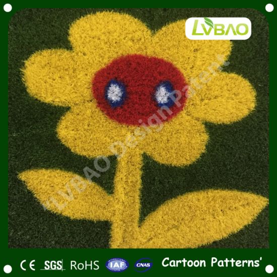 Comfortable Synthetic Carpets Multipurpose Durable UV-Resistance Decoration Landscaping Cartoon Images Anti-Fire Artificial Turf